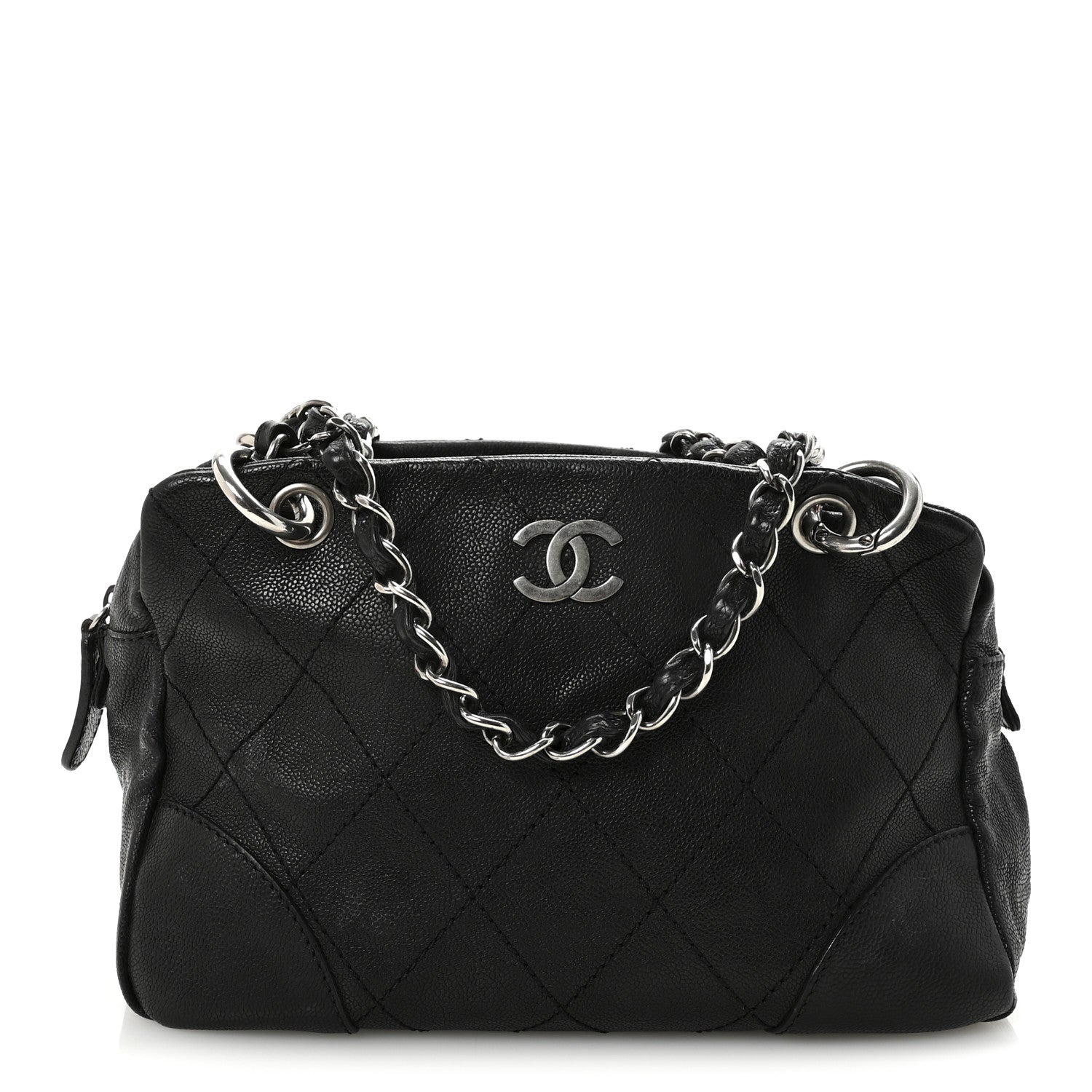Chanel Distressed Caviar Outdoor Ligne Tote Black 1 of 10