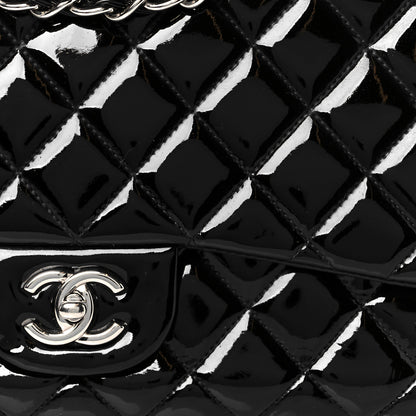 Chanel Patent Quilted Maxi Single Flap Black 9 of 11