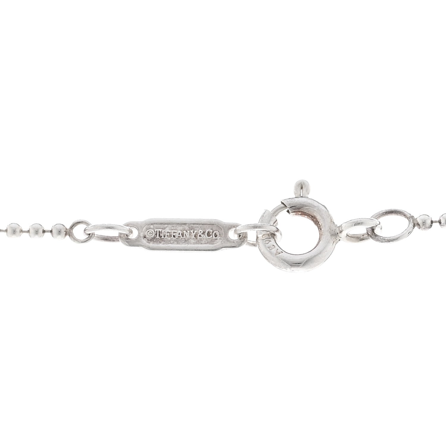 Tiffany Sterling Silver Diamond Heart Key Pendant Necklace 4 of 6