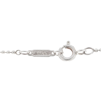 Tiffany Sterling Silver Diamond Heart Key Pendant Necklace 4 of 6