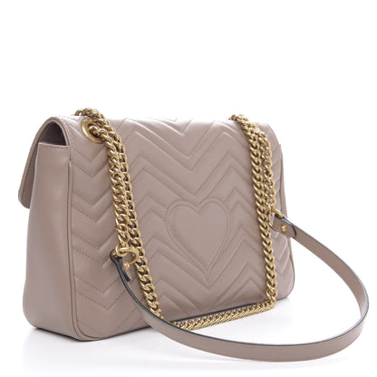 Gucci Calfskin Matelasse Medium GG Marmont Shoulder Bag Porcelain Rose 3 of 12
