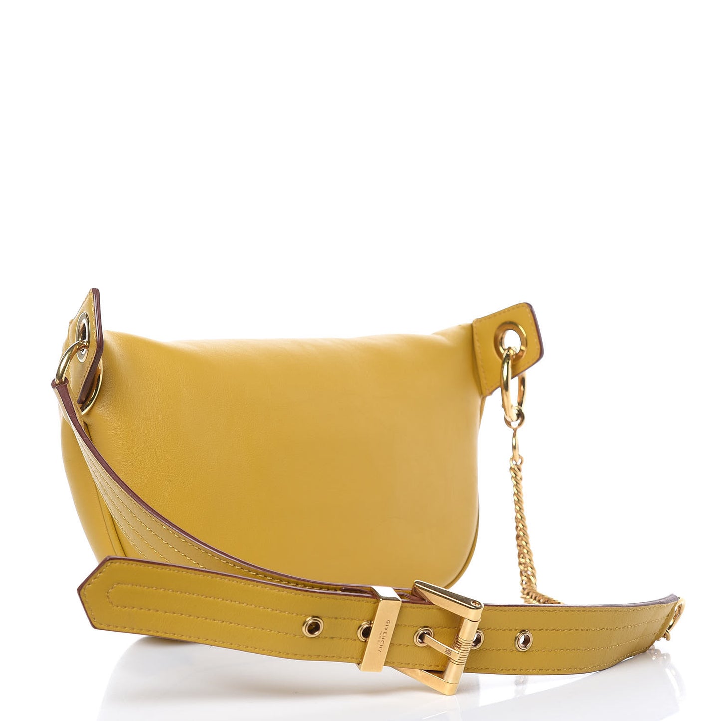 Calfskin Whip Bum Bag Yellow Curry