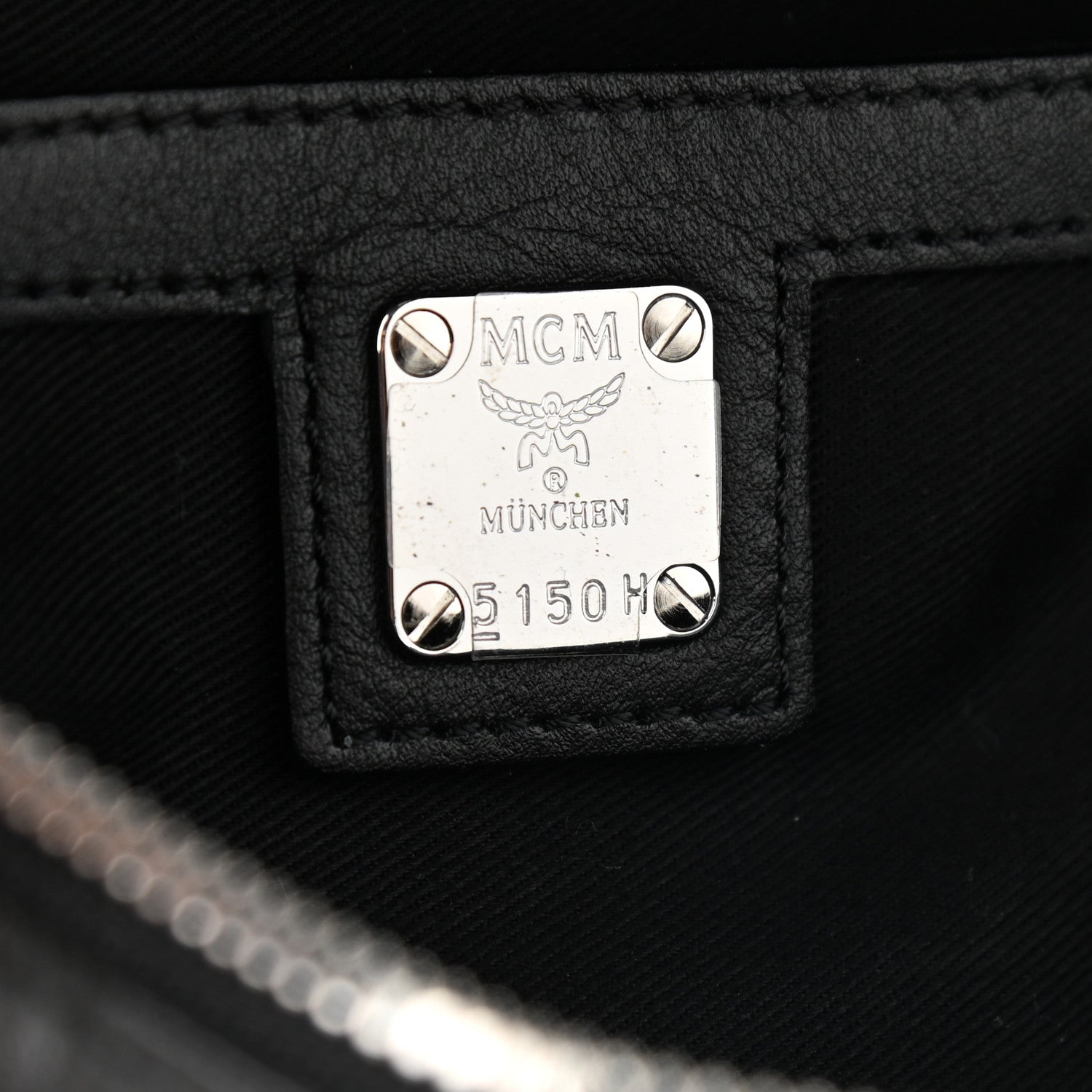 MCM Calfskin Ottomar Monogram Fursten Belt Bag Black 8 of 9