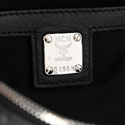 MCM Calfskin Ottomar Monogram Fursten Belt Bag Black 8 of 9