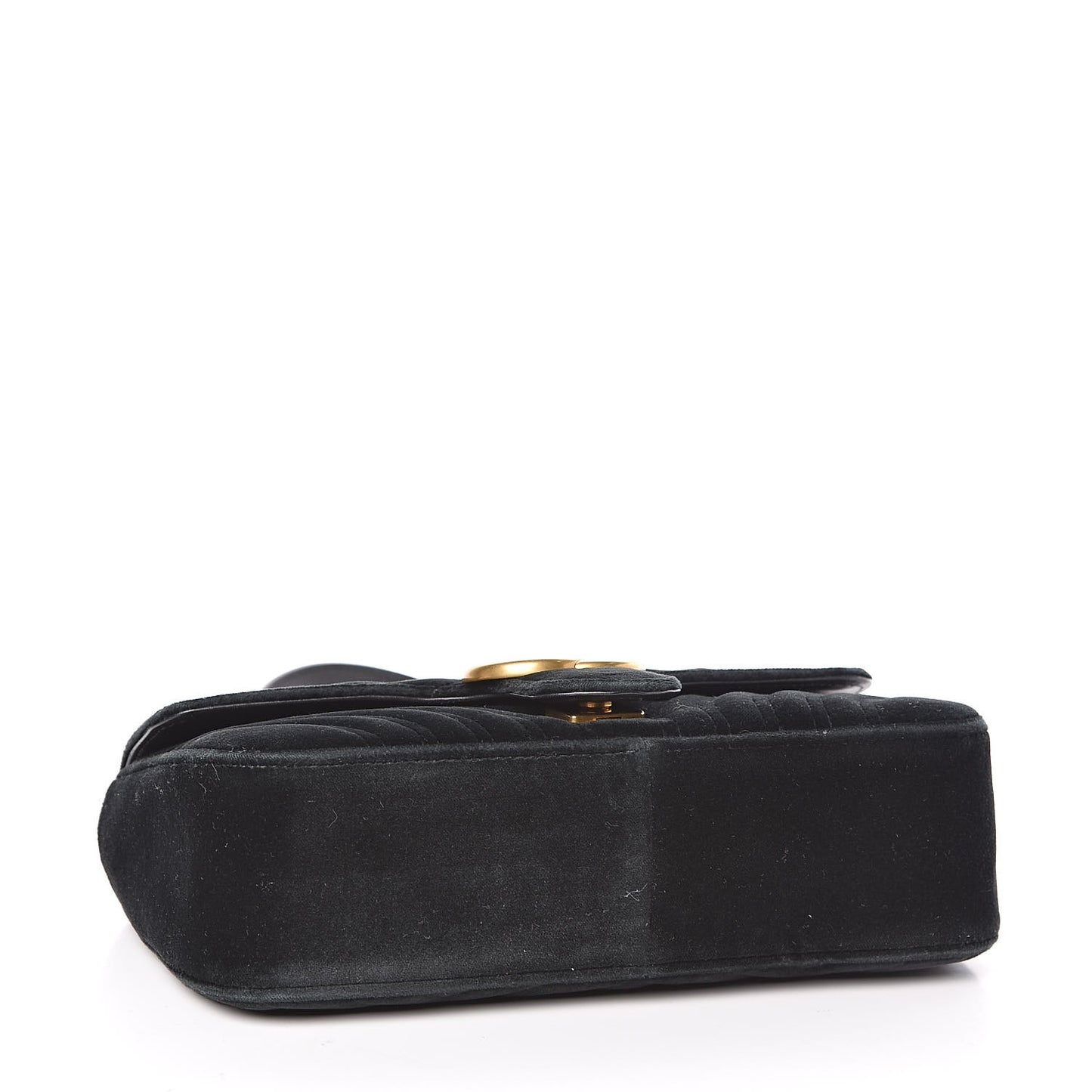Velvet Matelasse Small GG Marmont Shoulder Bag Black
