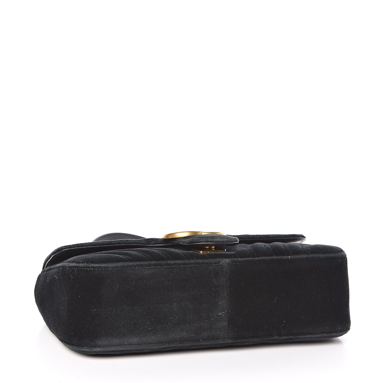 Gucci Velvet Matelasse Small GG Marmont Shoulder Bag Black 4 of 11
