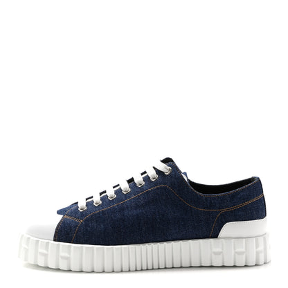 Hermes Denim Cross Sneakers 39 Bleu 1 of 11