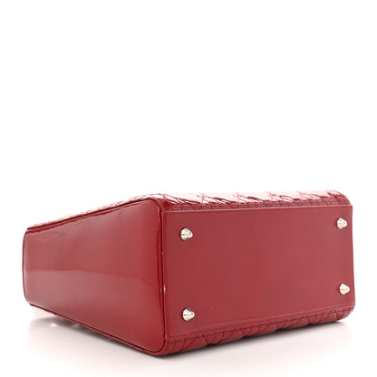 Christian Dior Patent Cannage Medium Lady Dior Red 4 of 11