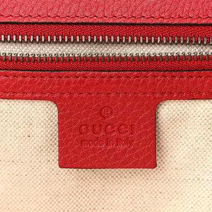 Gucci Calfskin Feline Medium GG Marmont Top Handle Bag Vulcanic Red 6 of 11