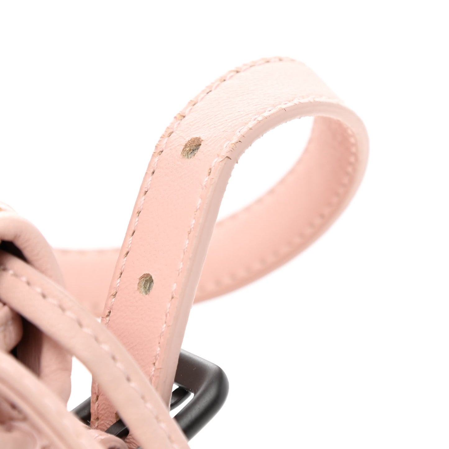 Nappa Intrecciato Drawstring Tassel Bucket Pink