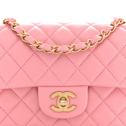 Chanel Lambskin Quilted Mini Rectangular Flap Light Pink 7 of 10