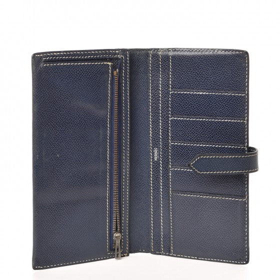 Hermes Epsom Bearn Gusset Wallet Bleu Saphir 5 of 15