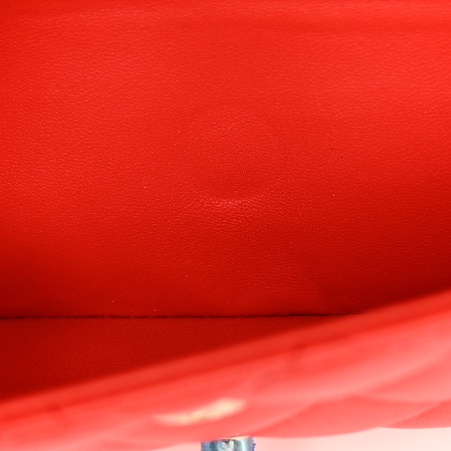 Lambskin Quilted Medium Double Flap Red