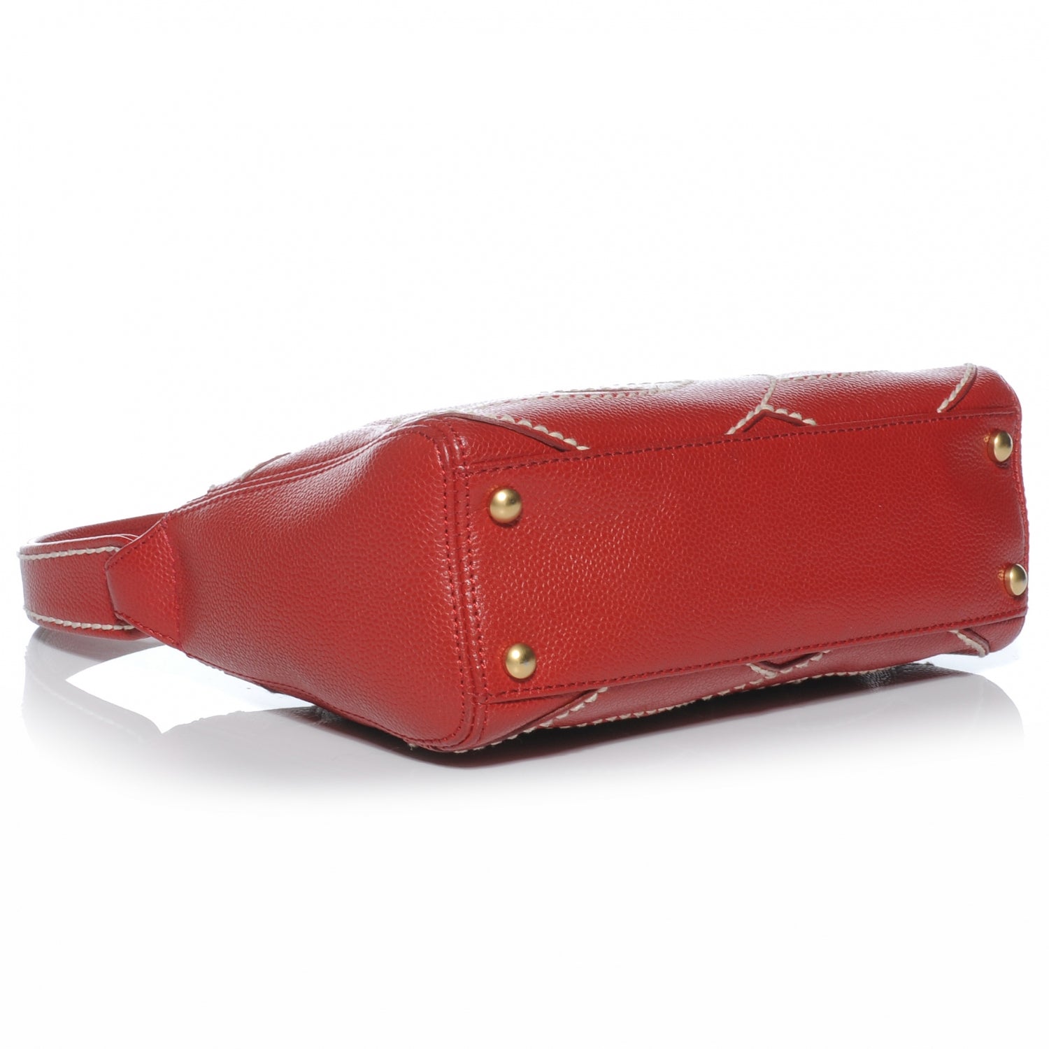 Chanel Caviar CC Stitched Small Hobo Red 4 of 7
