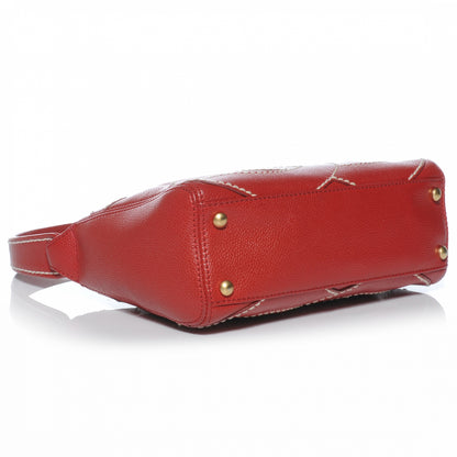 Chanel Caviar CC Stitched Small Hobo Red 4 of 7