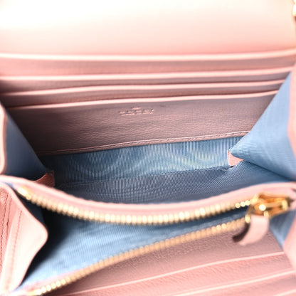 Gucci Roxy Calfskin Medium Blondie Chain Wallet Powder Pink 5 of 9