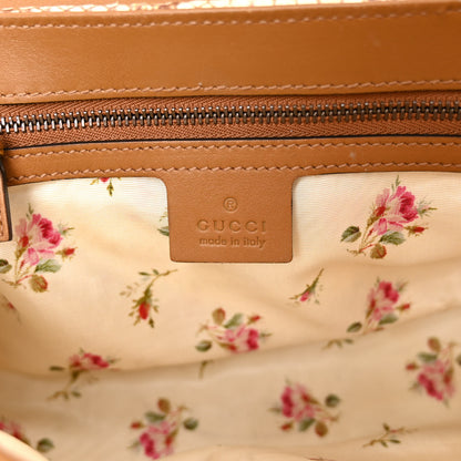 Gucci Raffia Elaphe Matelasse Small GG Marmont Shoulder Bag Natural Cream Brown 6 of 12