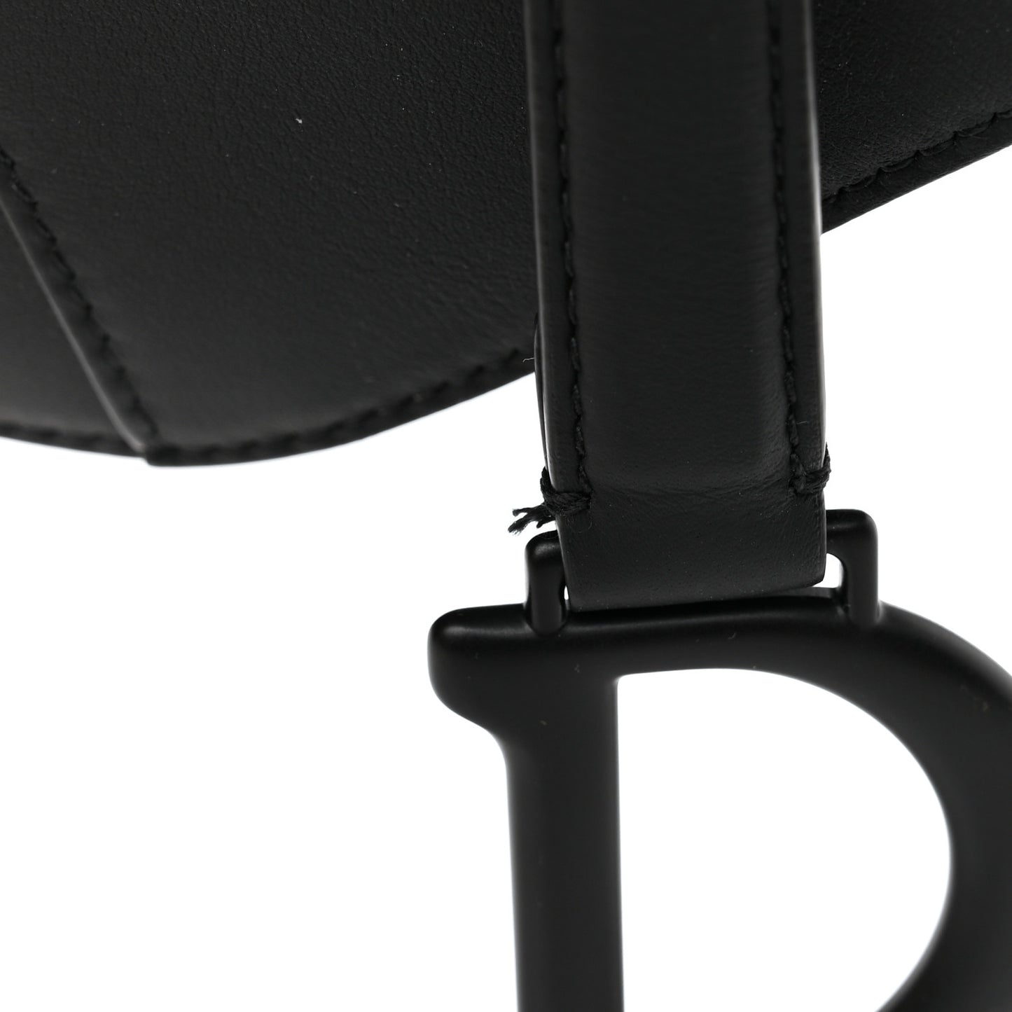 Ultra Matte Calfskin Mini Saddle Bag Black