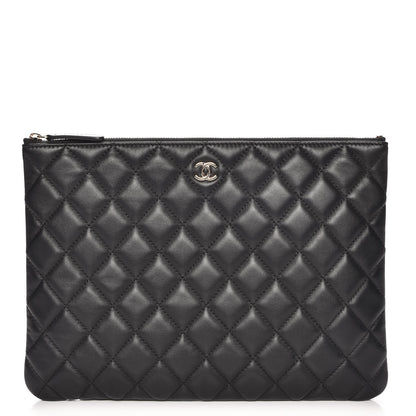Chanel Lambskin Quilted Medium Cosmetic Case Black 1 of 8