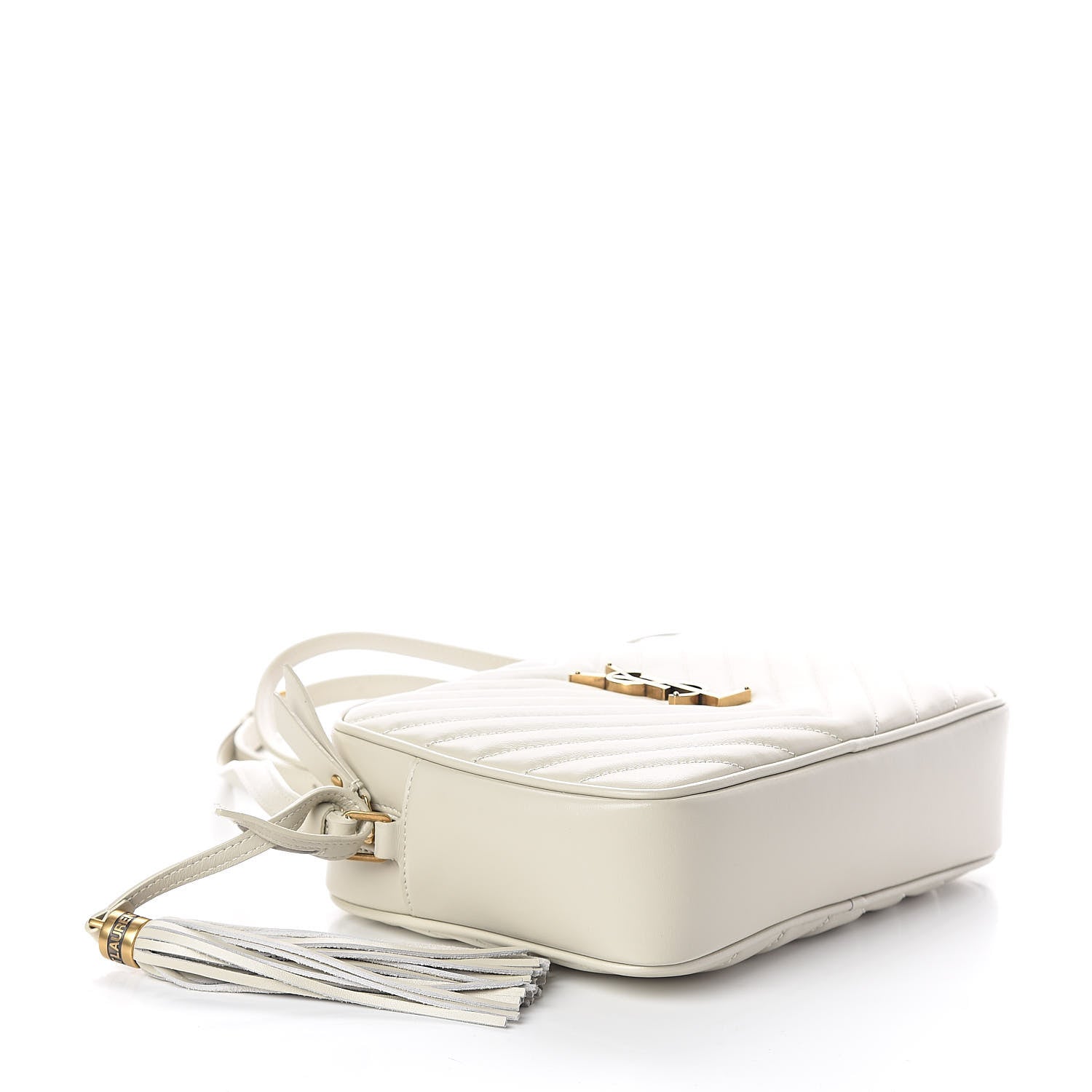 Saint Laurent Calfskin Matelasse Monogram Lou Camera Bag Crema Soft 4 of 8