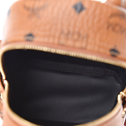 MCM Visetos Side Stud X-Mini Stark Backpack Cognac 5 of 11