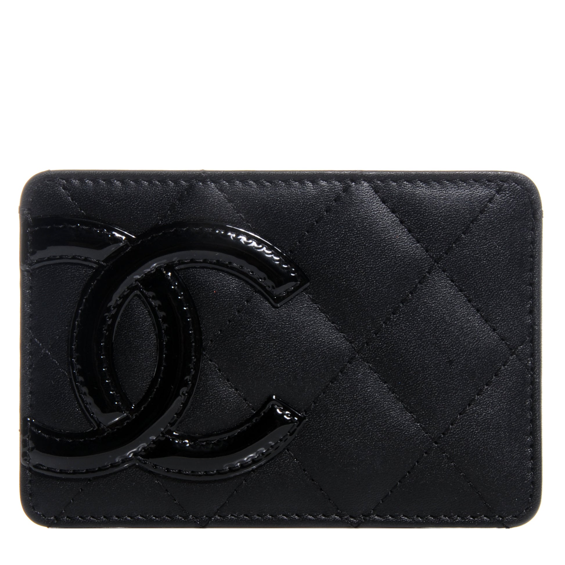 Chanel Calfskin Quilted Cambon Card Holder Black 1 of 8