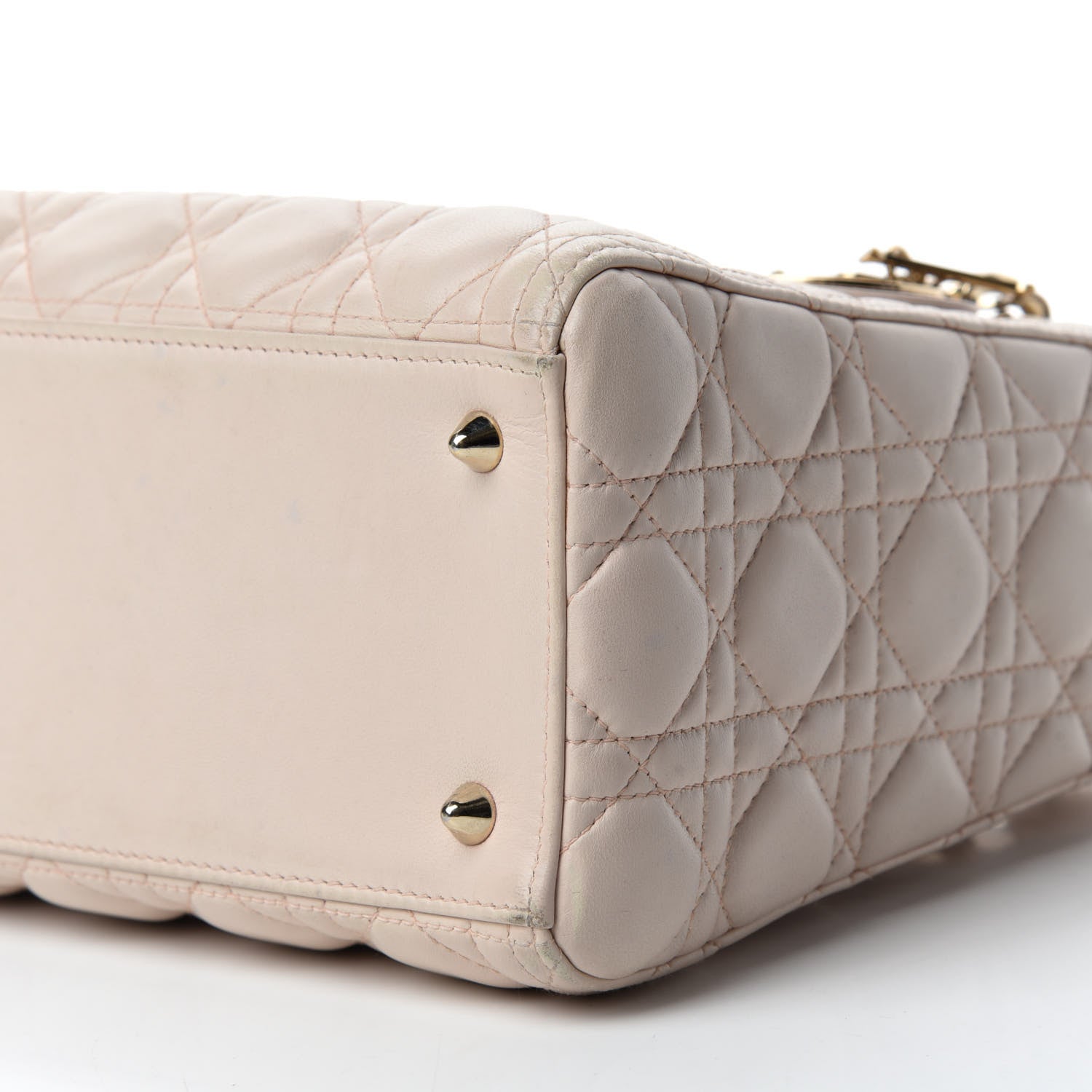Christian Dior Lambskin Cannage Medium Lady Dior Light Pink 7 of 15