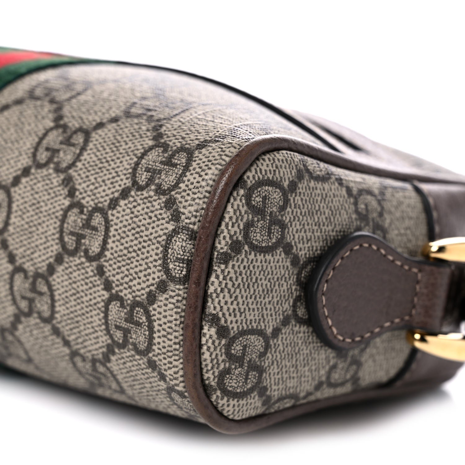 Gucci GG Supreme Monogram Web Mini Ophidia Shoulder Bag Brown 9 of 12
