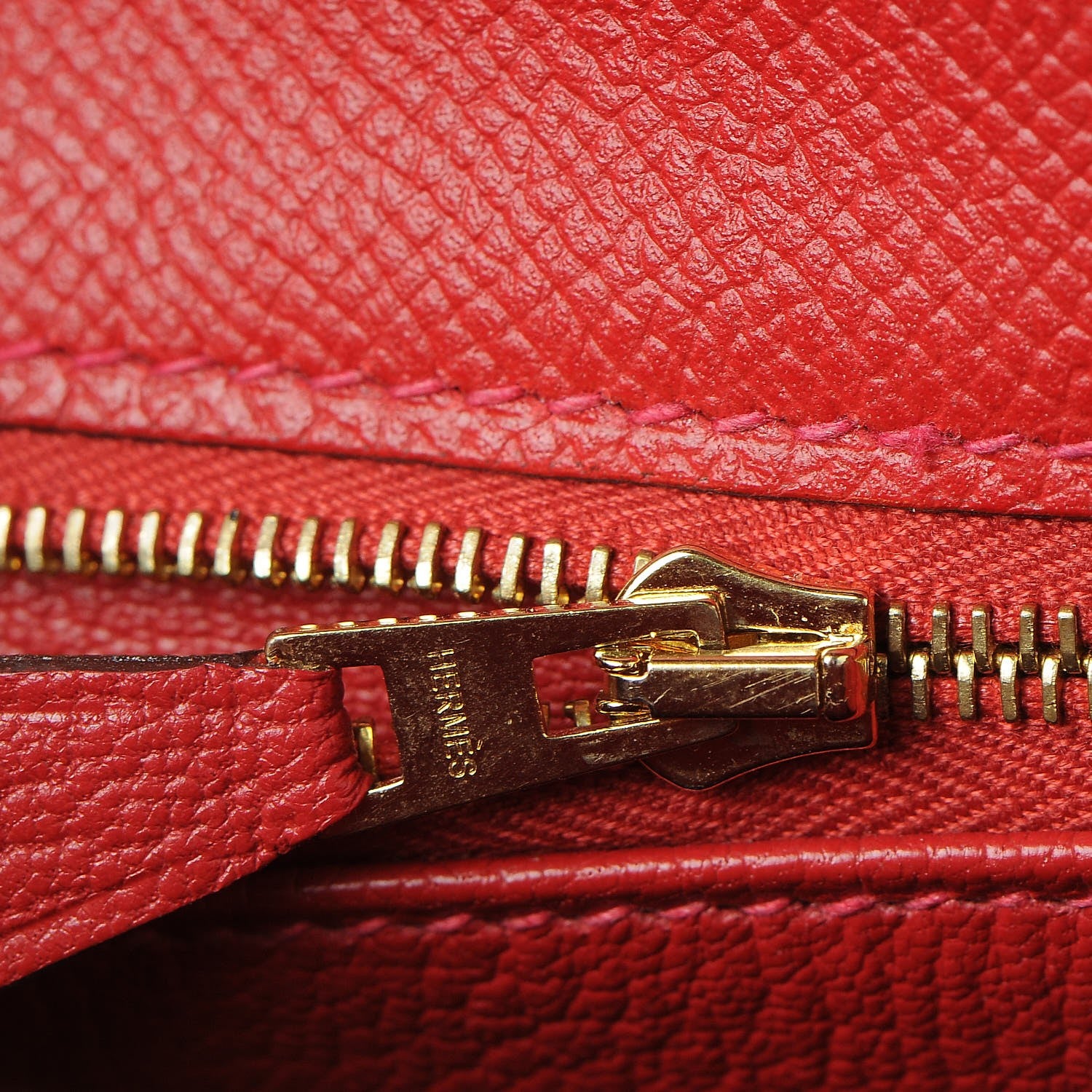 Hermes Epsom Horseshoe Kelly Sellier 28 Rouge Casaque Etain 15 of 36