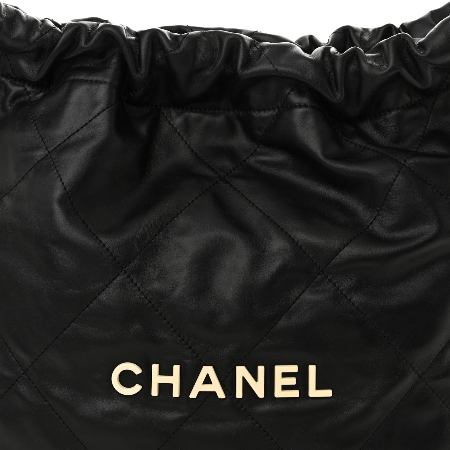 Calfskin Quilted Small Chanel 22 Black