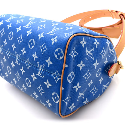 Louis Vuitton Calfskin Monogram Speedy P9 Bandouliere 25 Blue 10 of 10