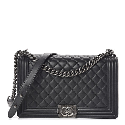 Chanel Lambskin Quilted New Medium Boy Flap Black 1 of 14