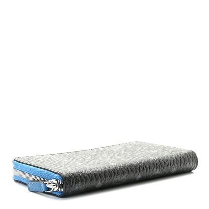 MCM Visetos Large Zip Around Wallet Black Blue 4 of 6