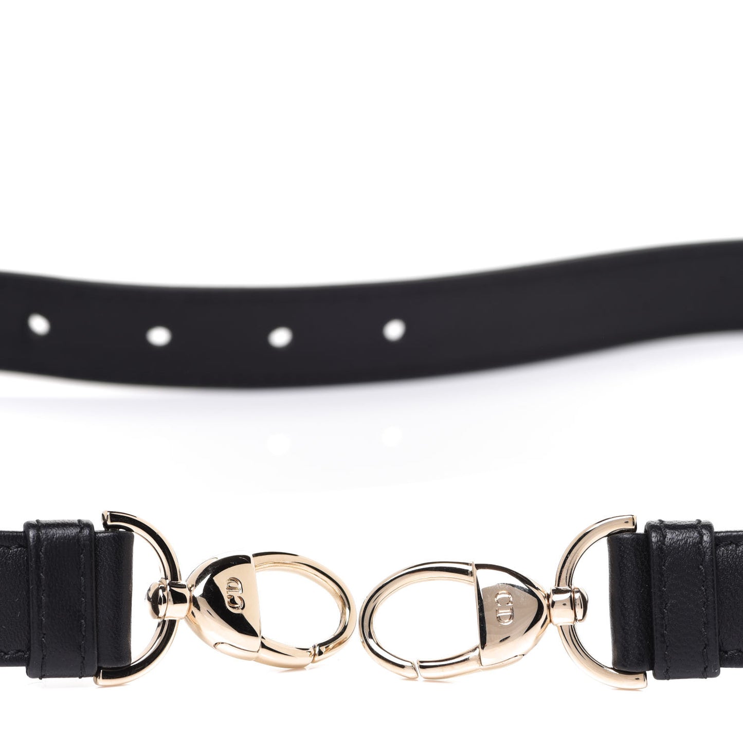 Lambskin Lady Dior Adjustable Shoulder Strap Black