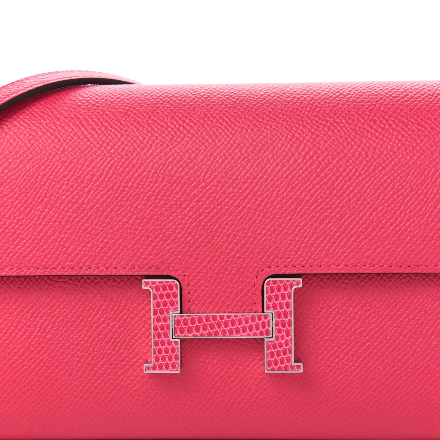Epsom Lizard Constance Wallet To Go Rose Mexico