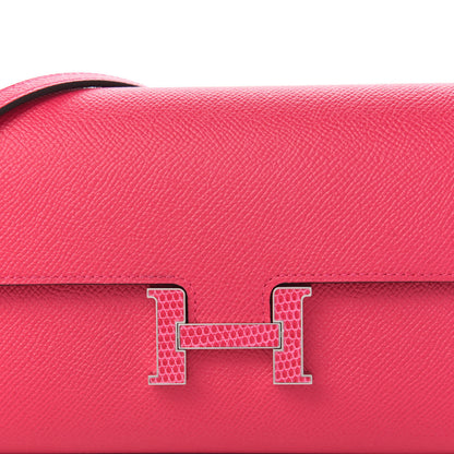 Hermes Epsom Lizard Constance Wallet To Go Rose Mexico 9 of 10