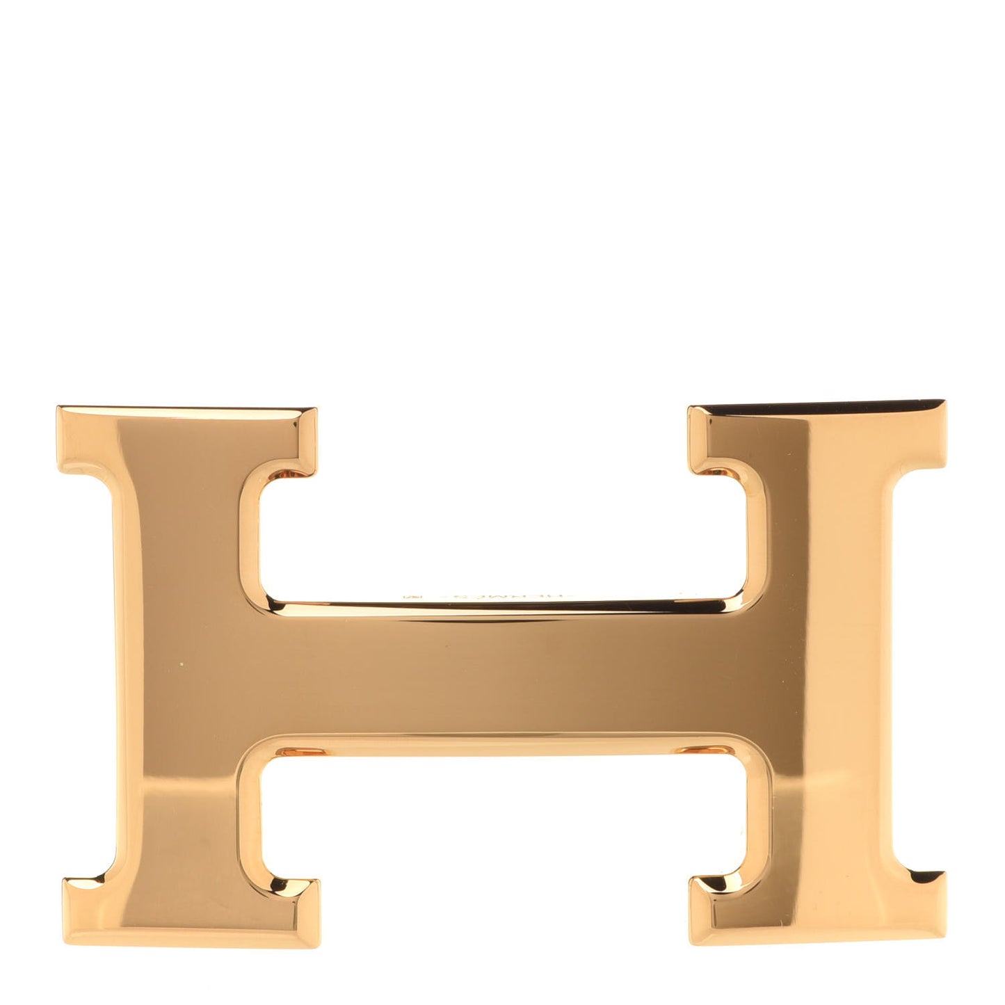Polished 24mm H Belt Buckle Gold