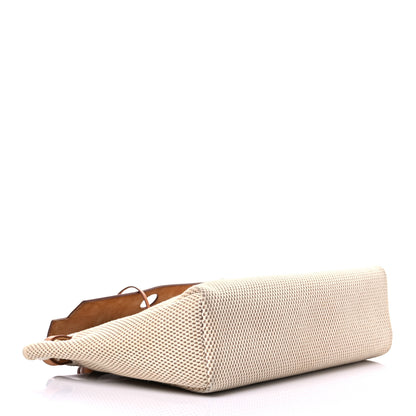 Hermes Toile Vache Calfskin Herbag 30 PM Black Natural 4 of 20