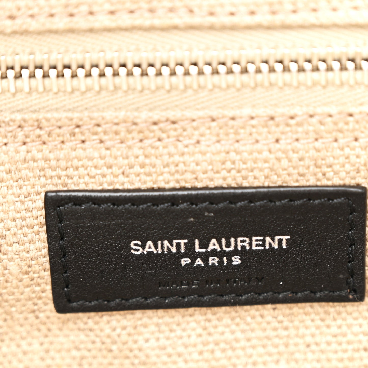 Linen Calfskin Rive Gauche Tote Optic White