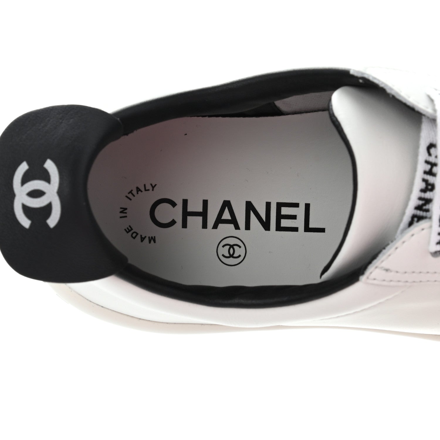 Chanel Calfskin CC Sneakers 36 White 6 of 11