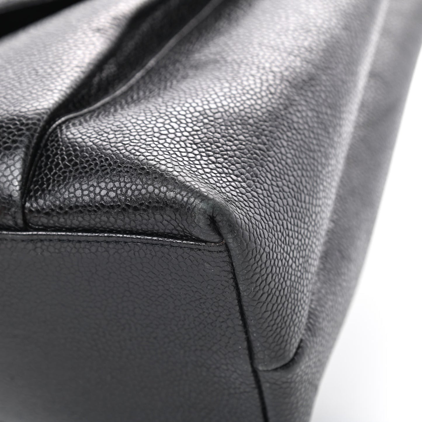 Caviar Flap Shoulder Bag Black