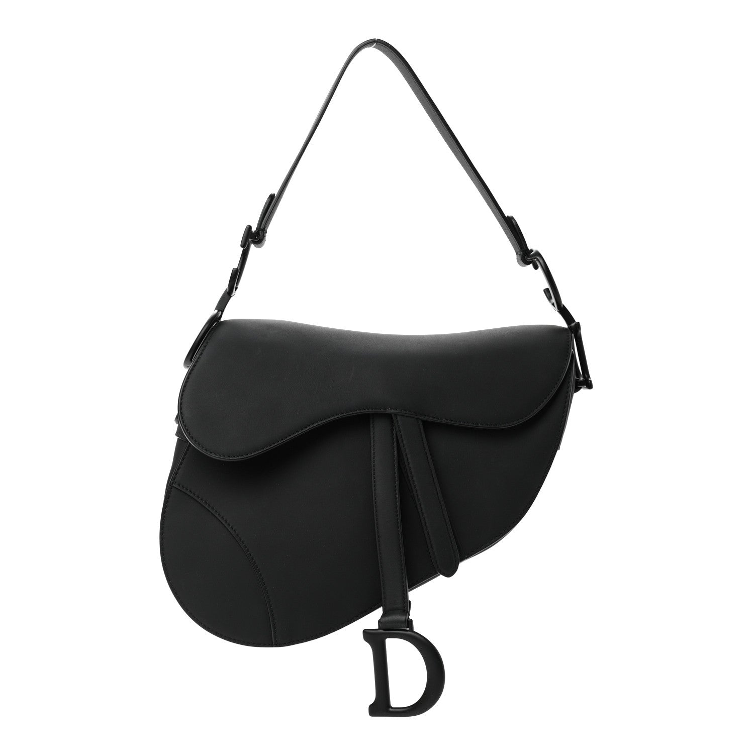 Christian Dior Ultra Matte Calfskin Saddle Bag Black 1 of 11