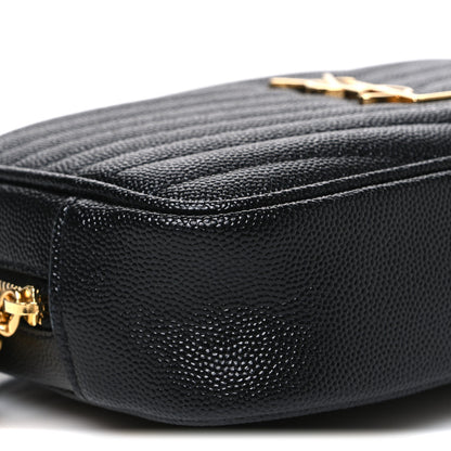 Saint Laurent Grain De Poudre Matelasse Monogram Mini Lou Camera Bag Black 9 of 10