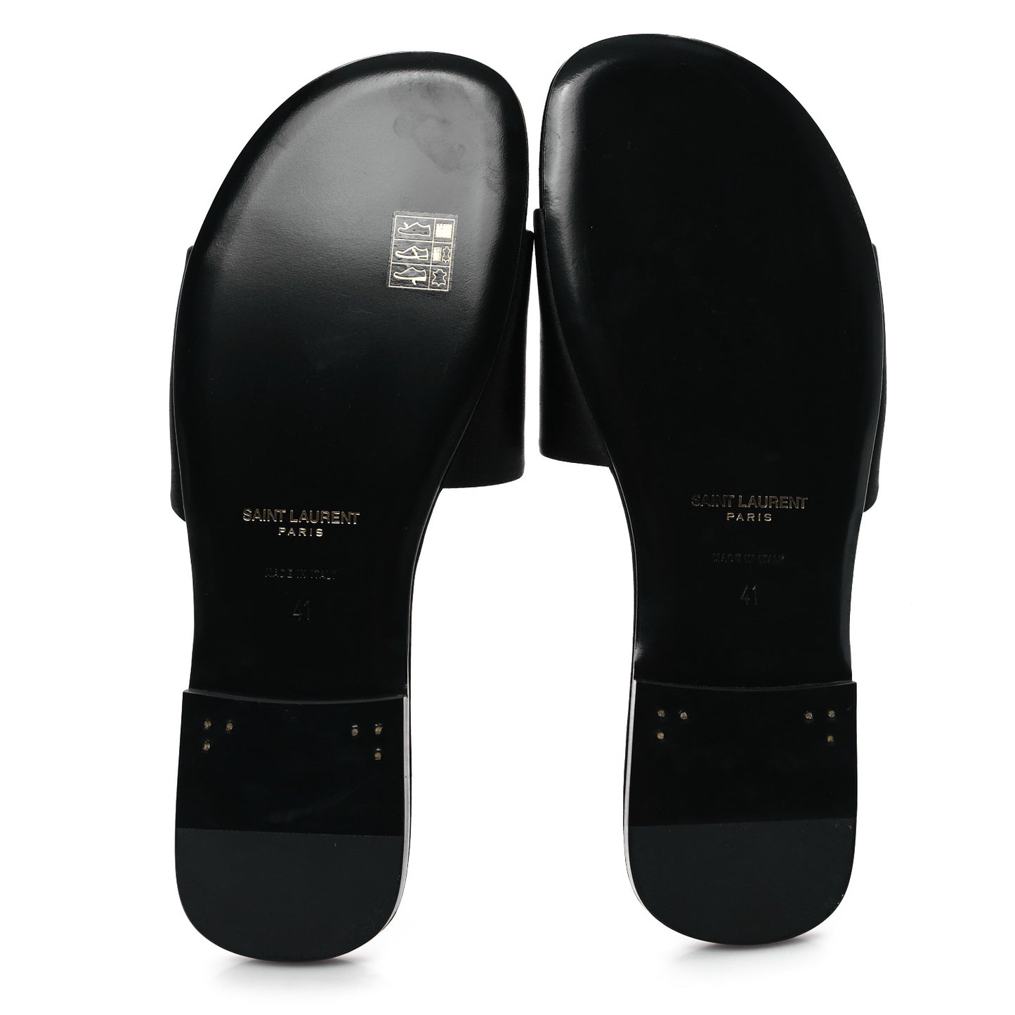 Satin Mens Carlyle Slide Sandals 41 Black