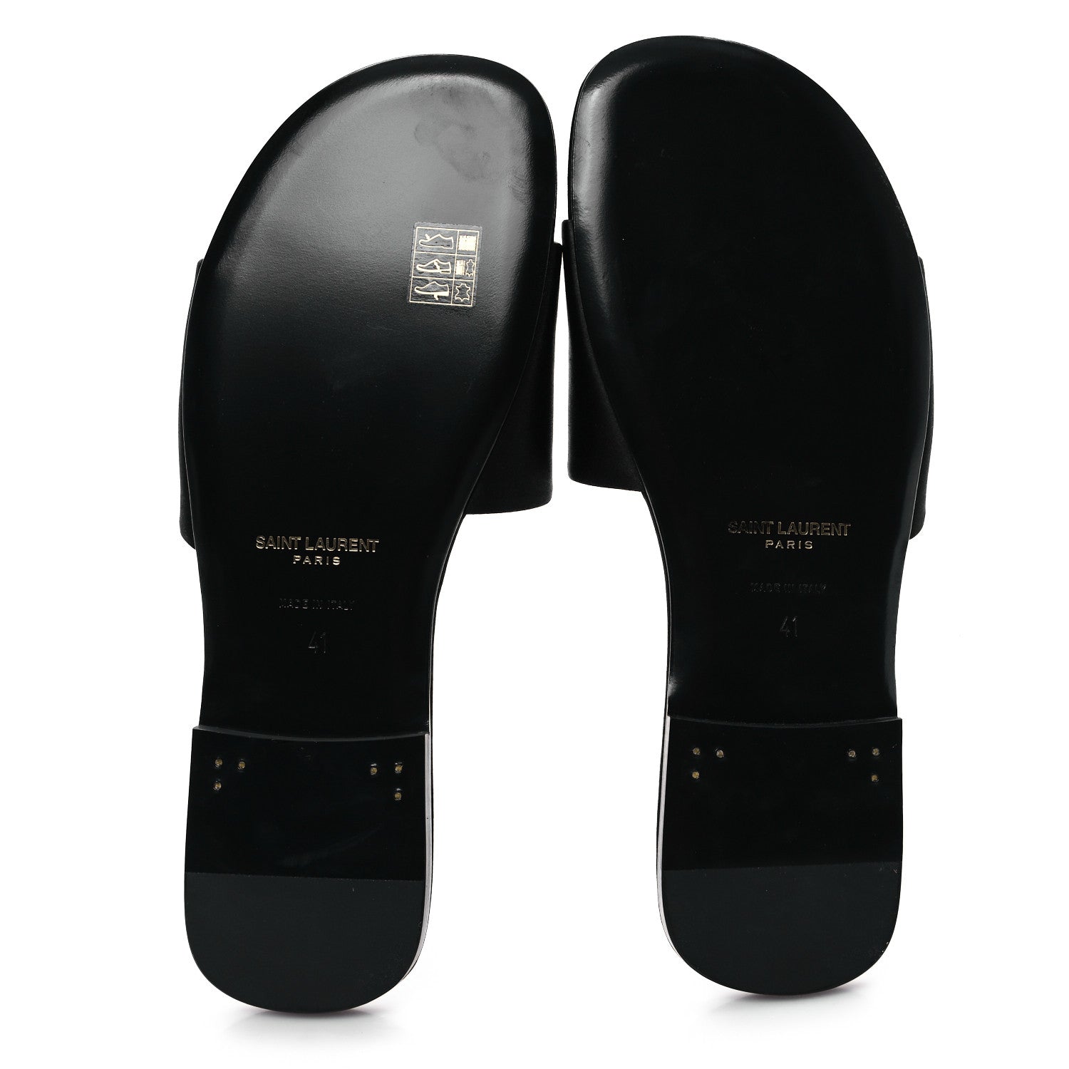 Saint Laurent Satin Mens Carlyle Slide Sandals 41 Black 6 of 10