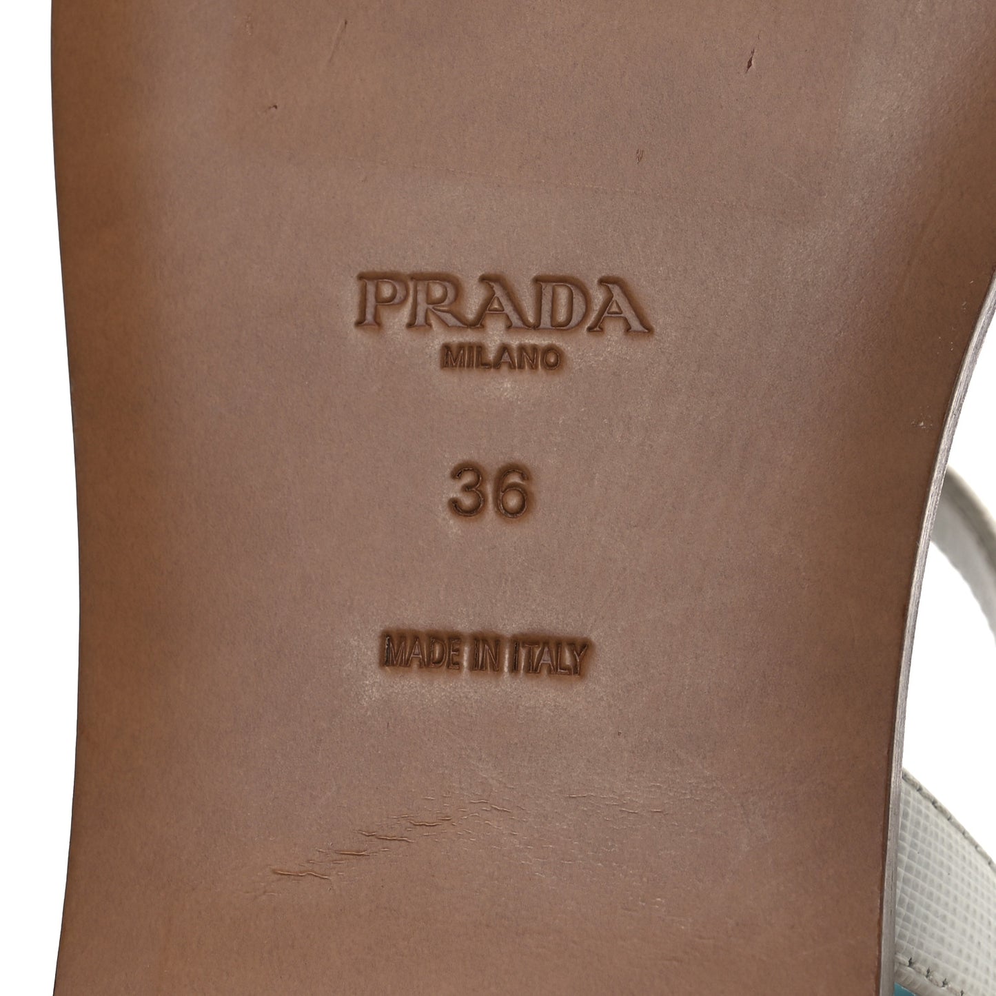 Saffiano Silk Tie Slingback Flat Thong Sandals 36 White