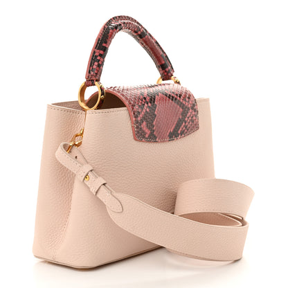Louis Vuitton Taurillon Snakeskin Capucines BB Pink 3 of 12