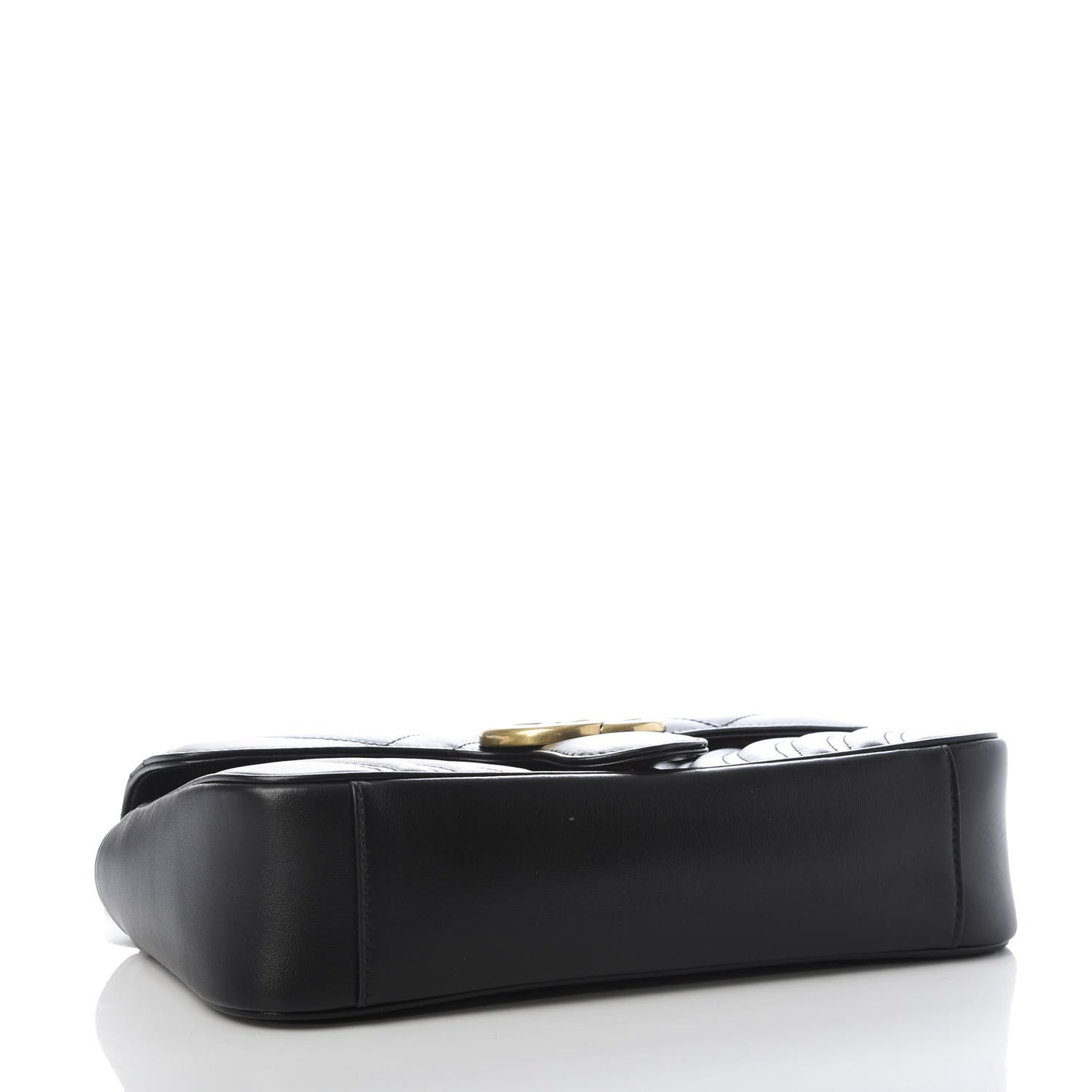 Calfskin Matelasse Small GG Marmont Shoulder Bag Black