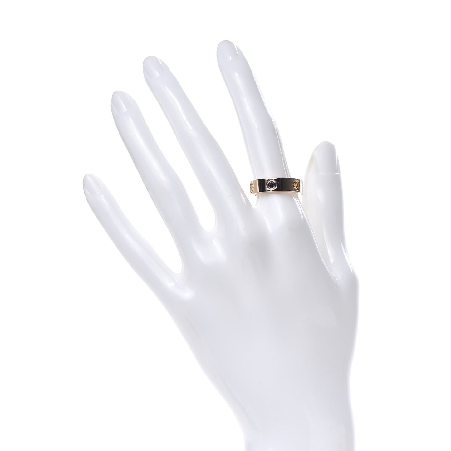 18K Pink Gold Sapphire Garnet Amethyst 5.5mm LOVE Ring 53 6.25