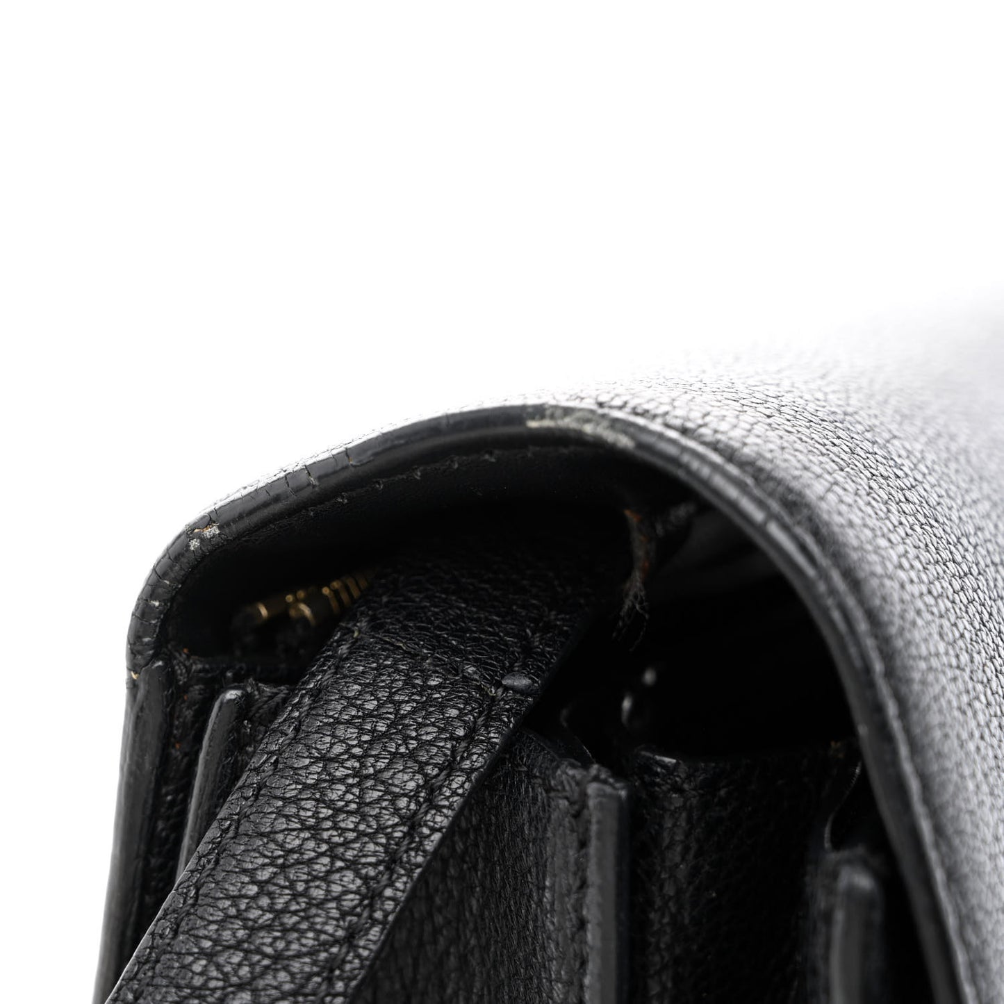 Liege Calfskin Medium Classic Box Flap Bag Black